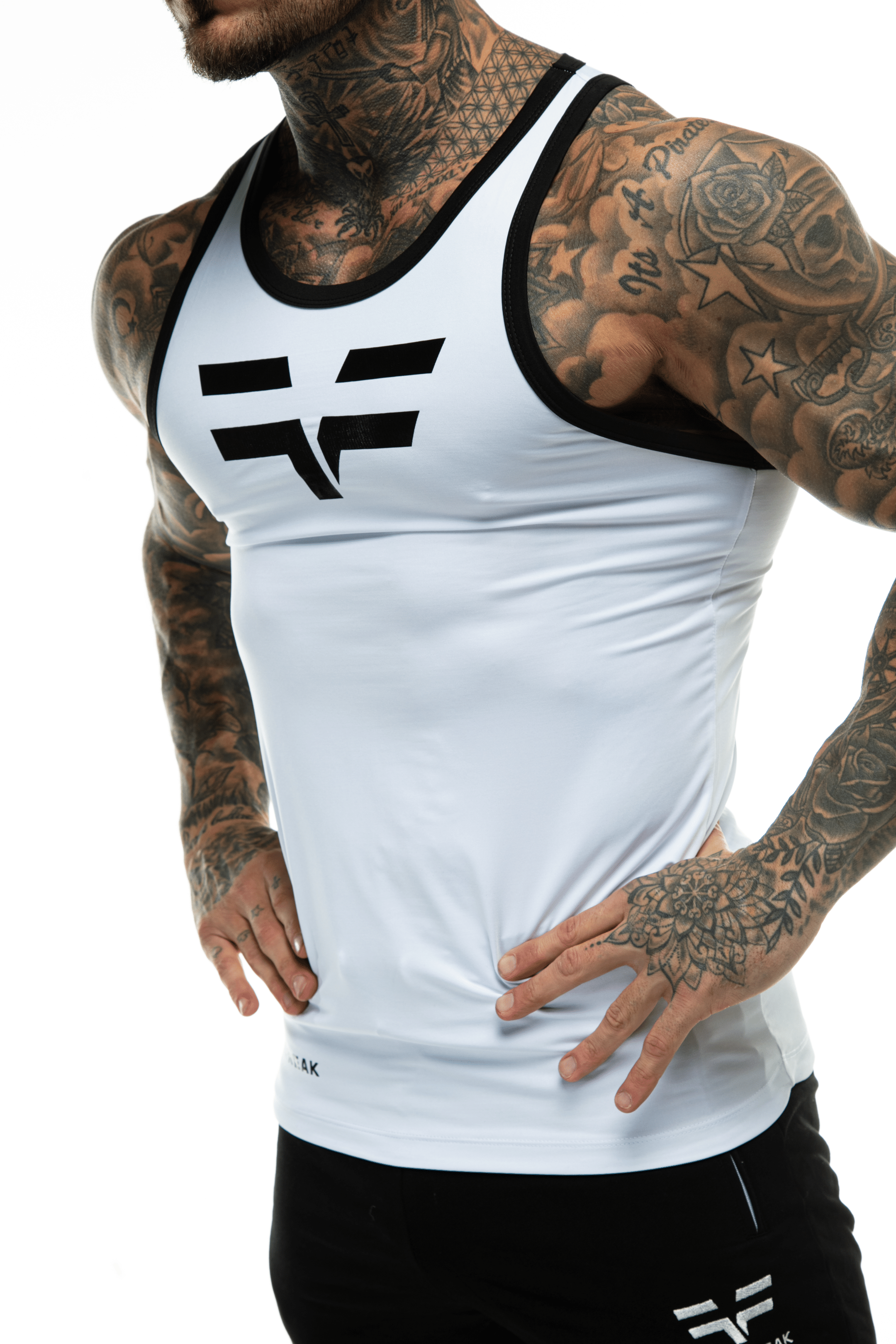 GymFreak Mens Pro Vest - White