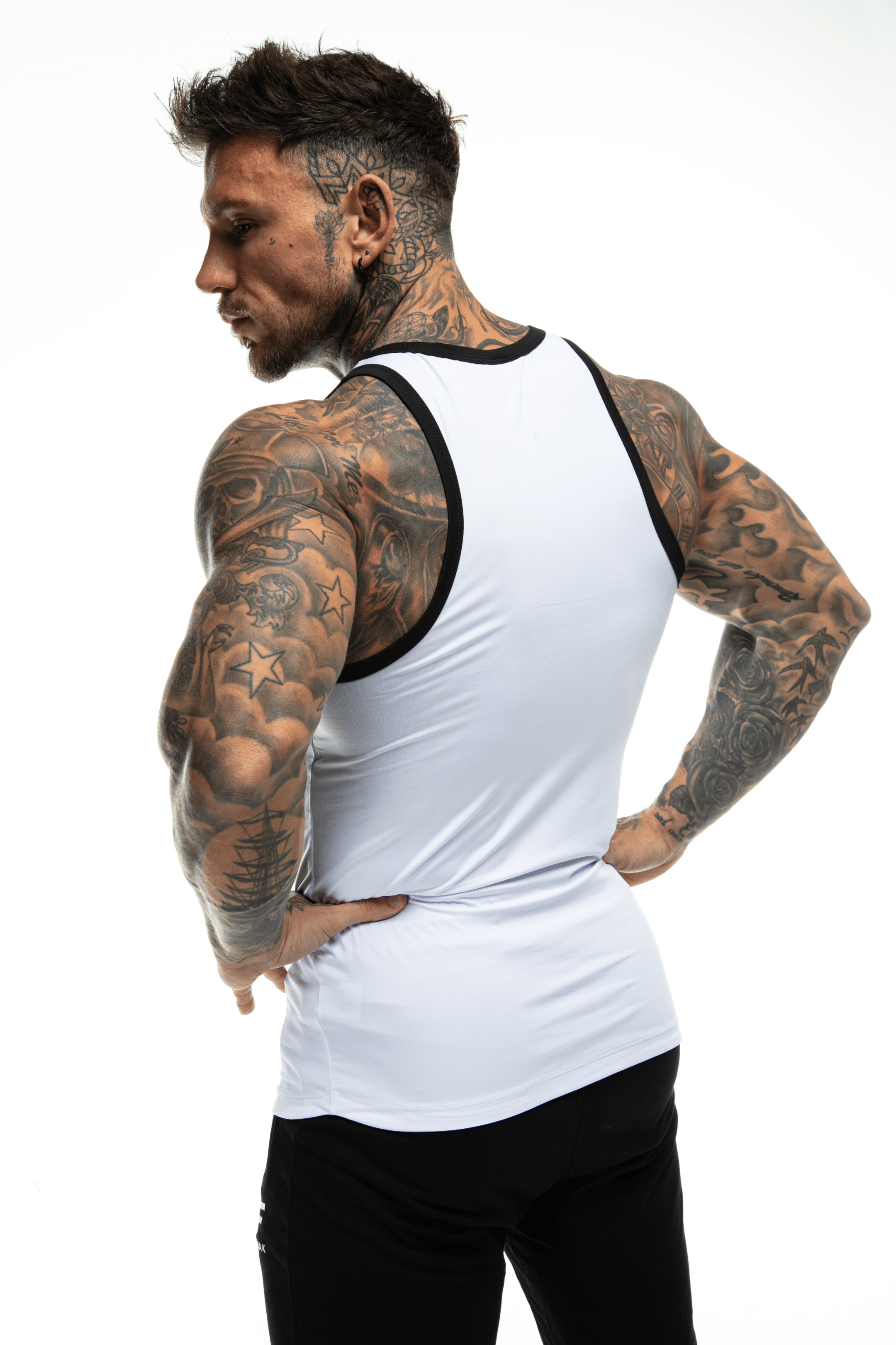 GymFreak Mens Pro Vest - White