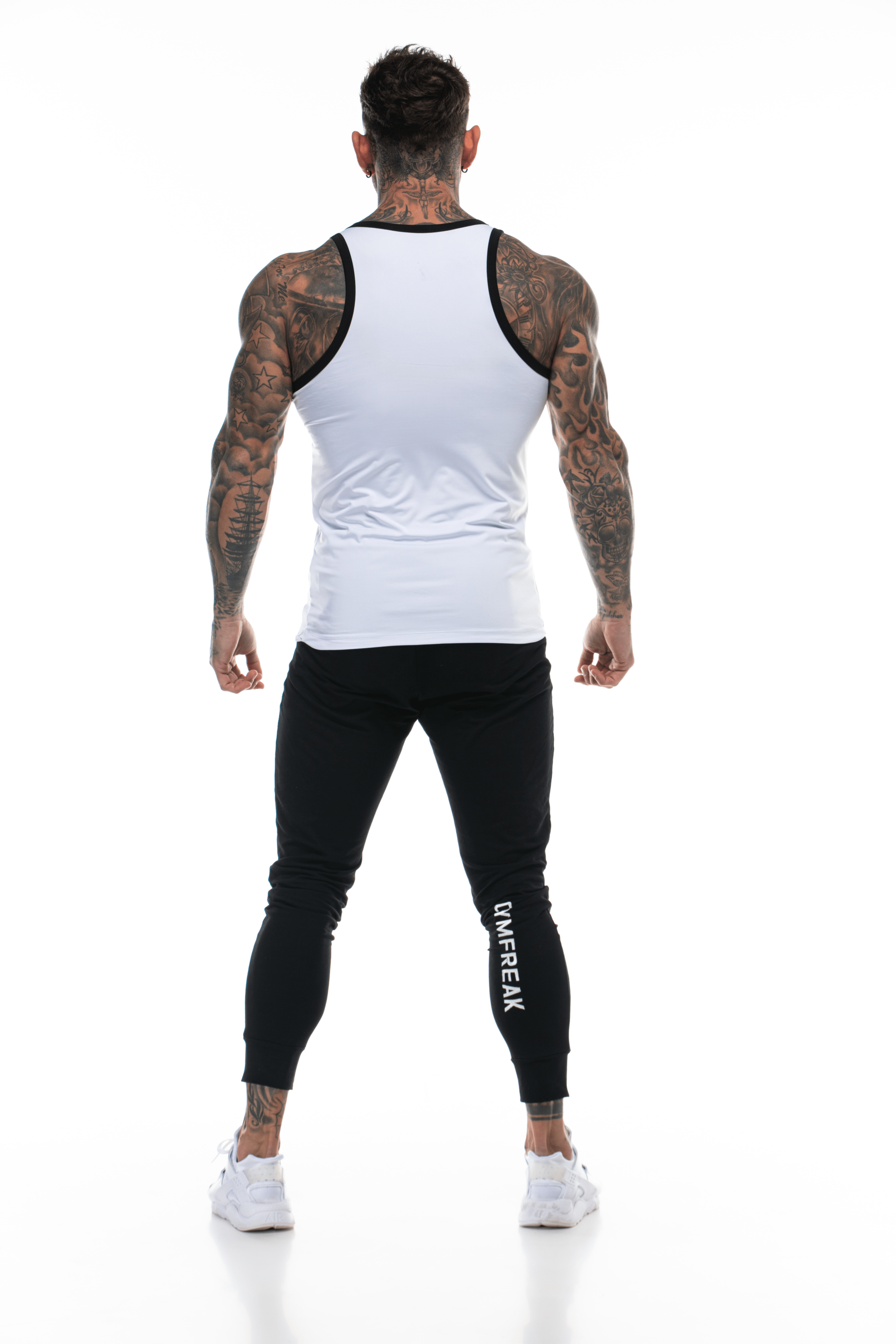 GymFreak Mens Pro Vest - White