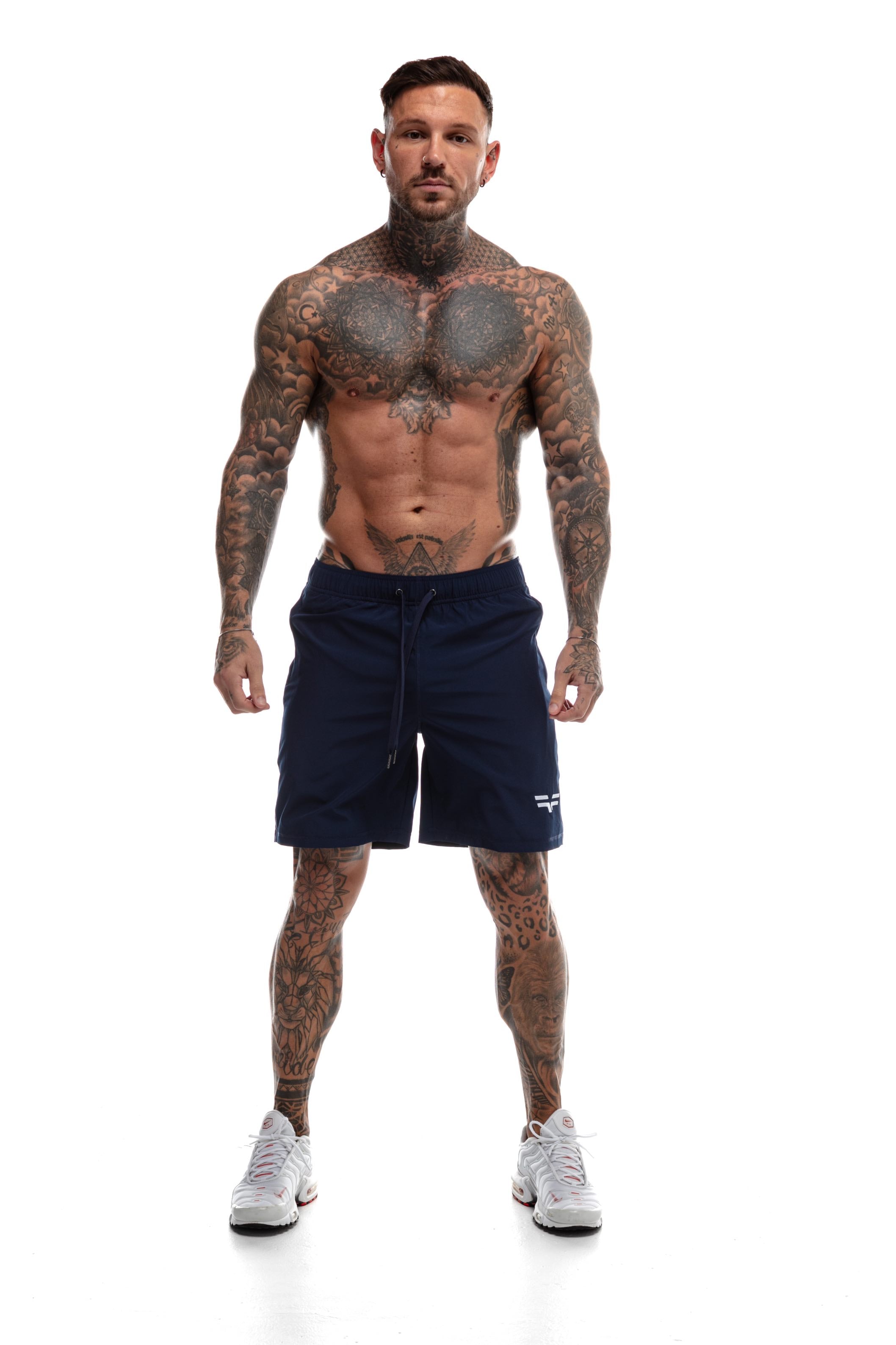 GymFreak Mens 365 Shorts - Navy Blue - 7 inch