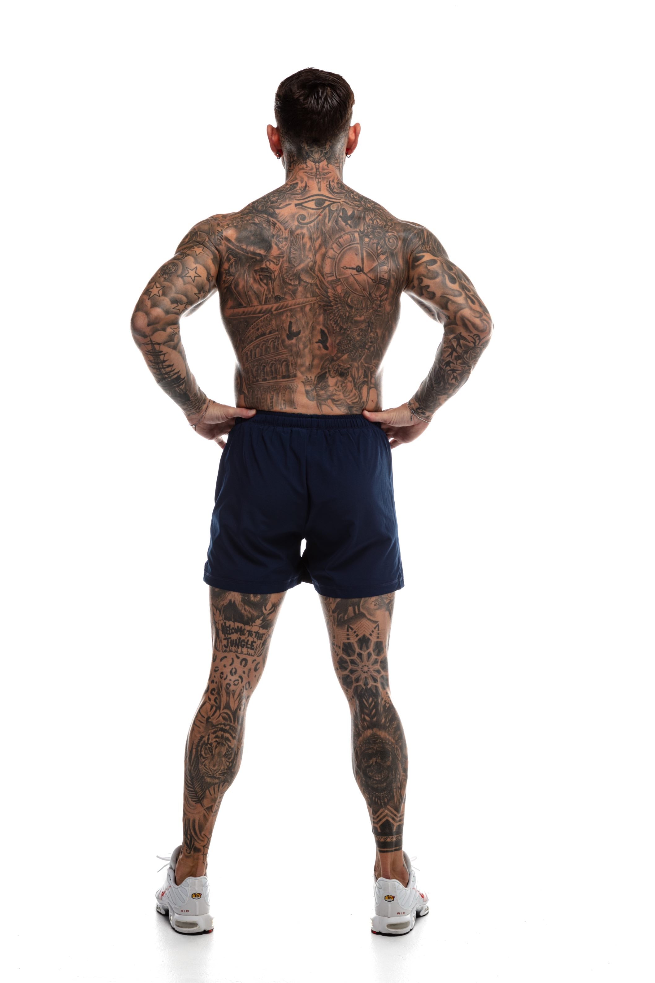 GymFreak Mens 365 Shorts - Navy Blue - 3.5inch