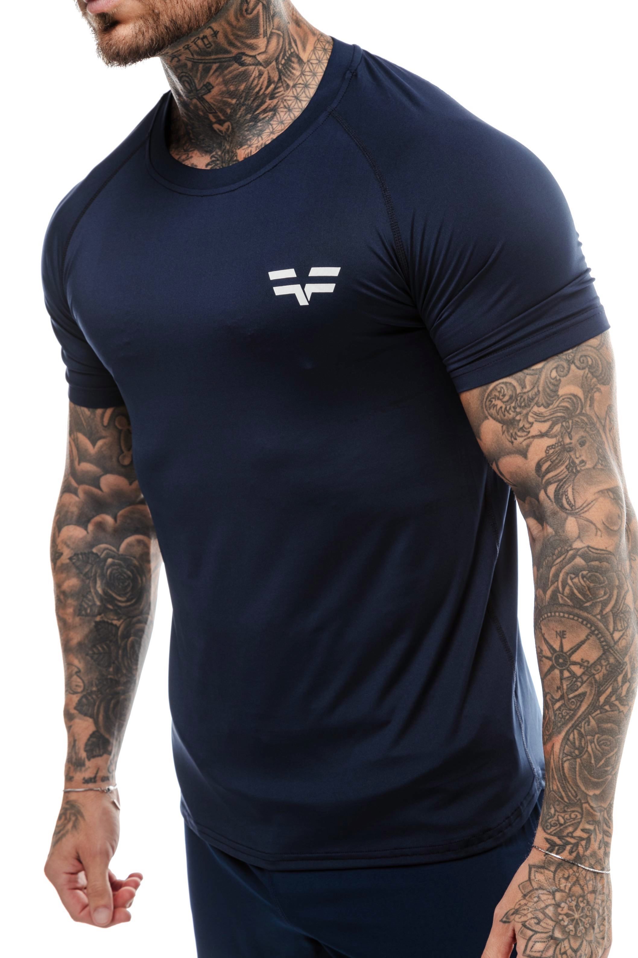 GymFreak Mens 365 T-Shirt - Navy Blue