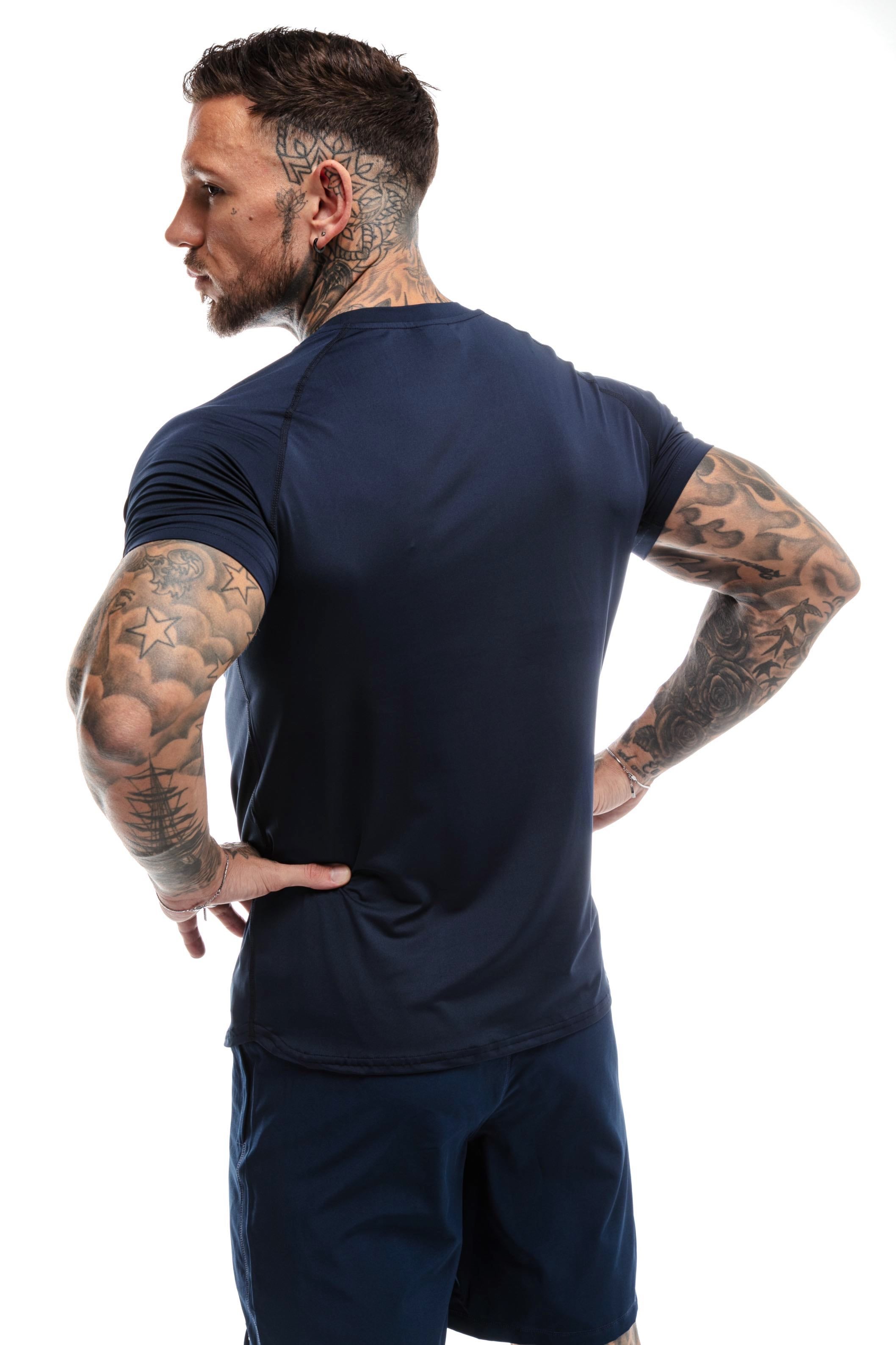 GymFreak Mens 365 T-Shirt - Navy Blue