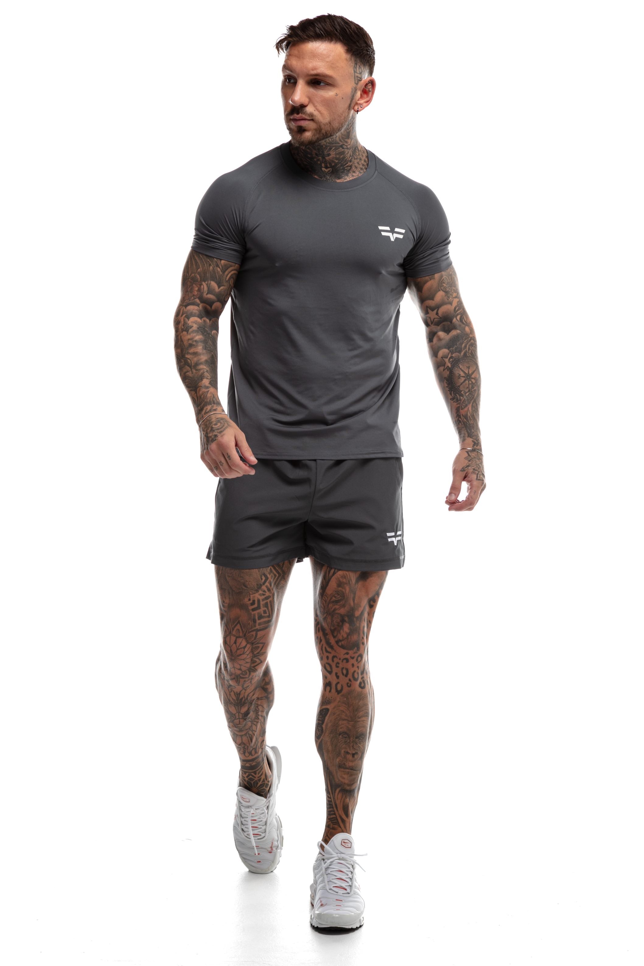 GymFreak Mens 365 Shorts - Charcoal - 3.5inch