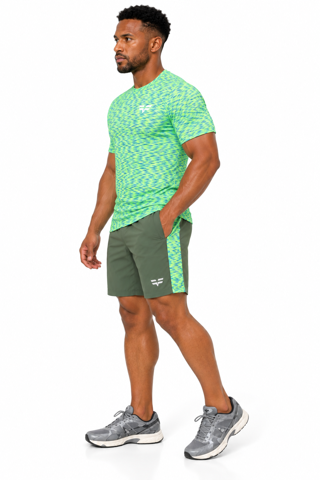 GymFreak Mens PRIME T-shirt - Olive Green