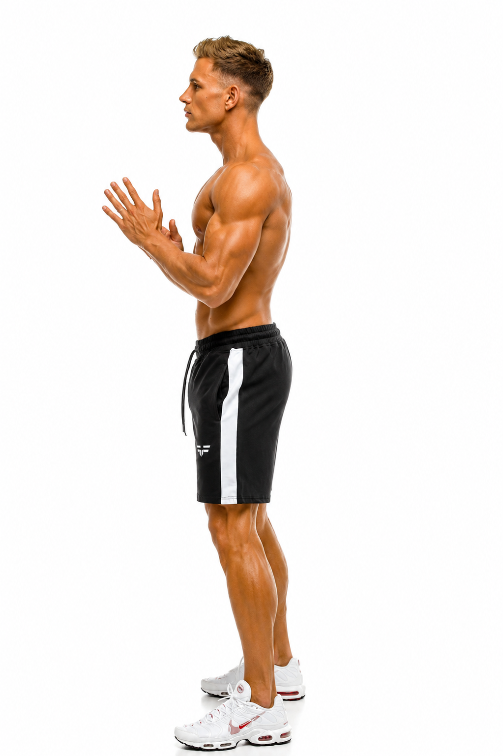 GymFreak Mens Icon Range Shorts - Charcoal - 7 inch