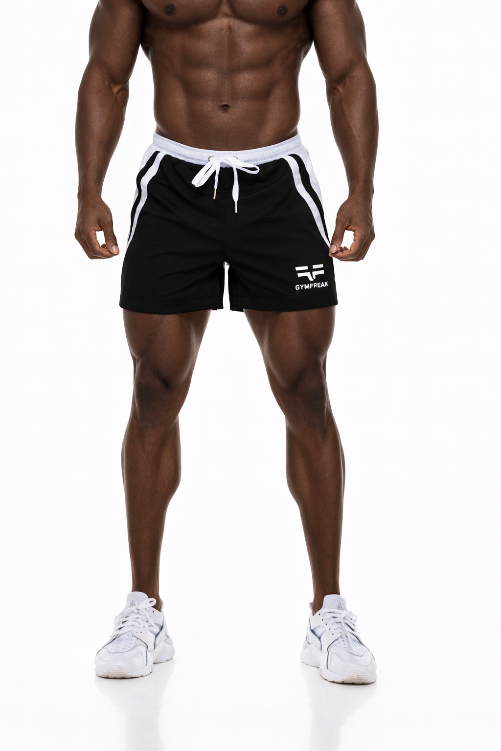 GymFreak Mens Pro Shorts - Black - 3.5 inch