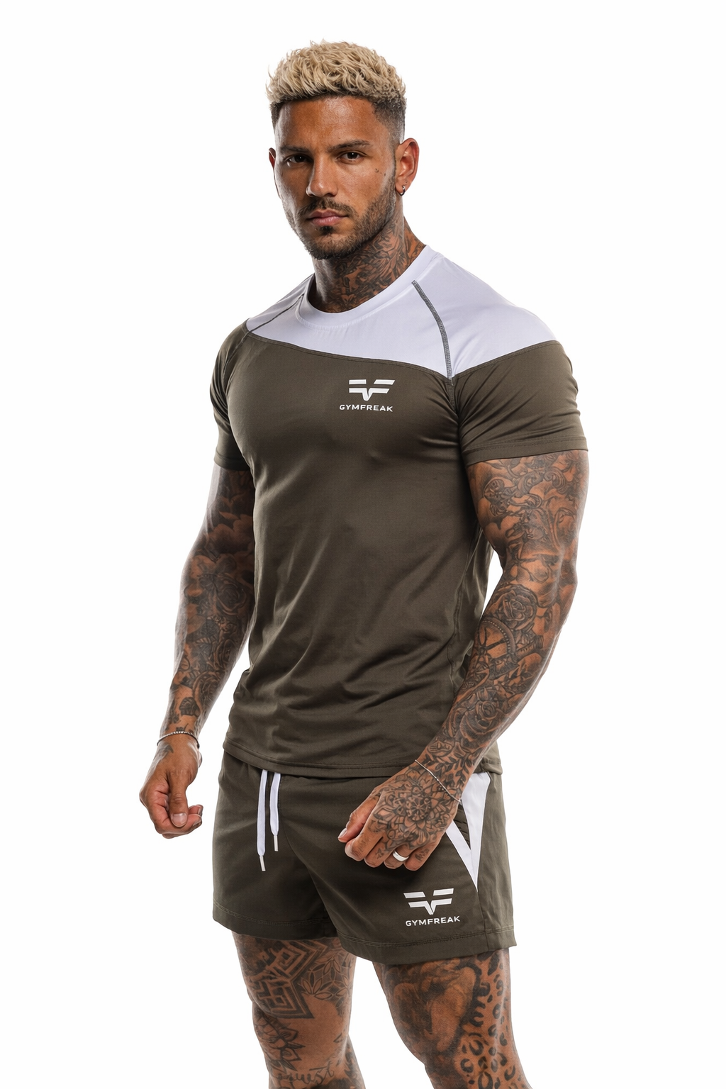 GymFreak Mens Pro T-Shirt - Khaki
