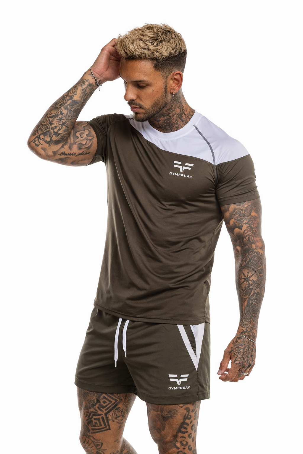 GymFreak Mens Pro T-Shirt - Khaki