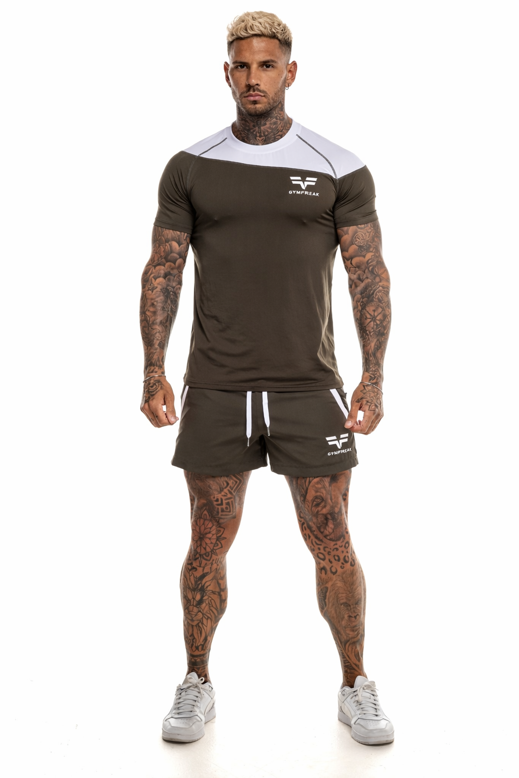 GymFreak Mens Pro T-Shirt - Khaki