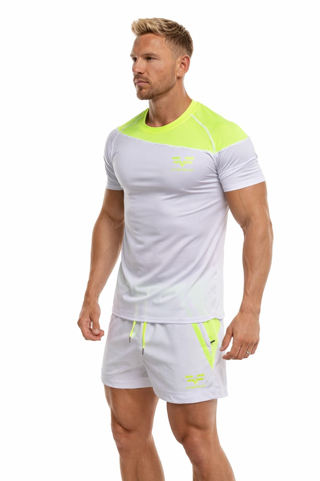GymFreak Mens Neon Pro T-Shirt - Neon Yellow