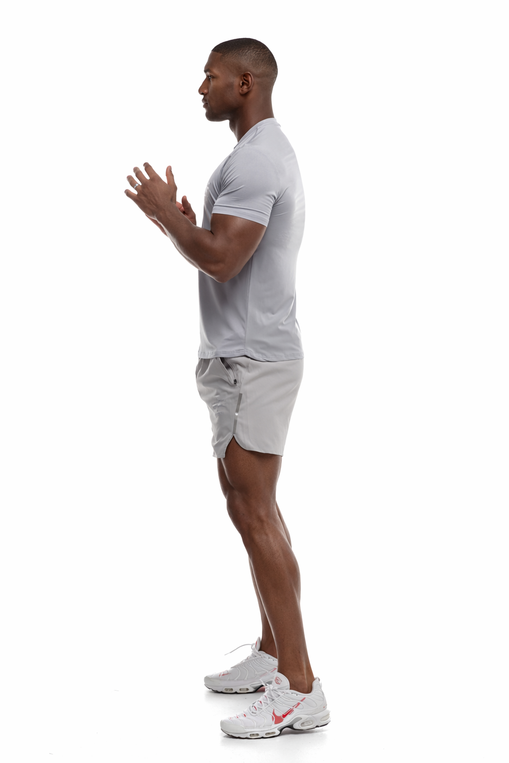 GymFreak Mens Fusion T-Shirt - Light Grey