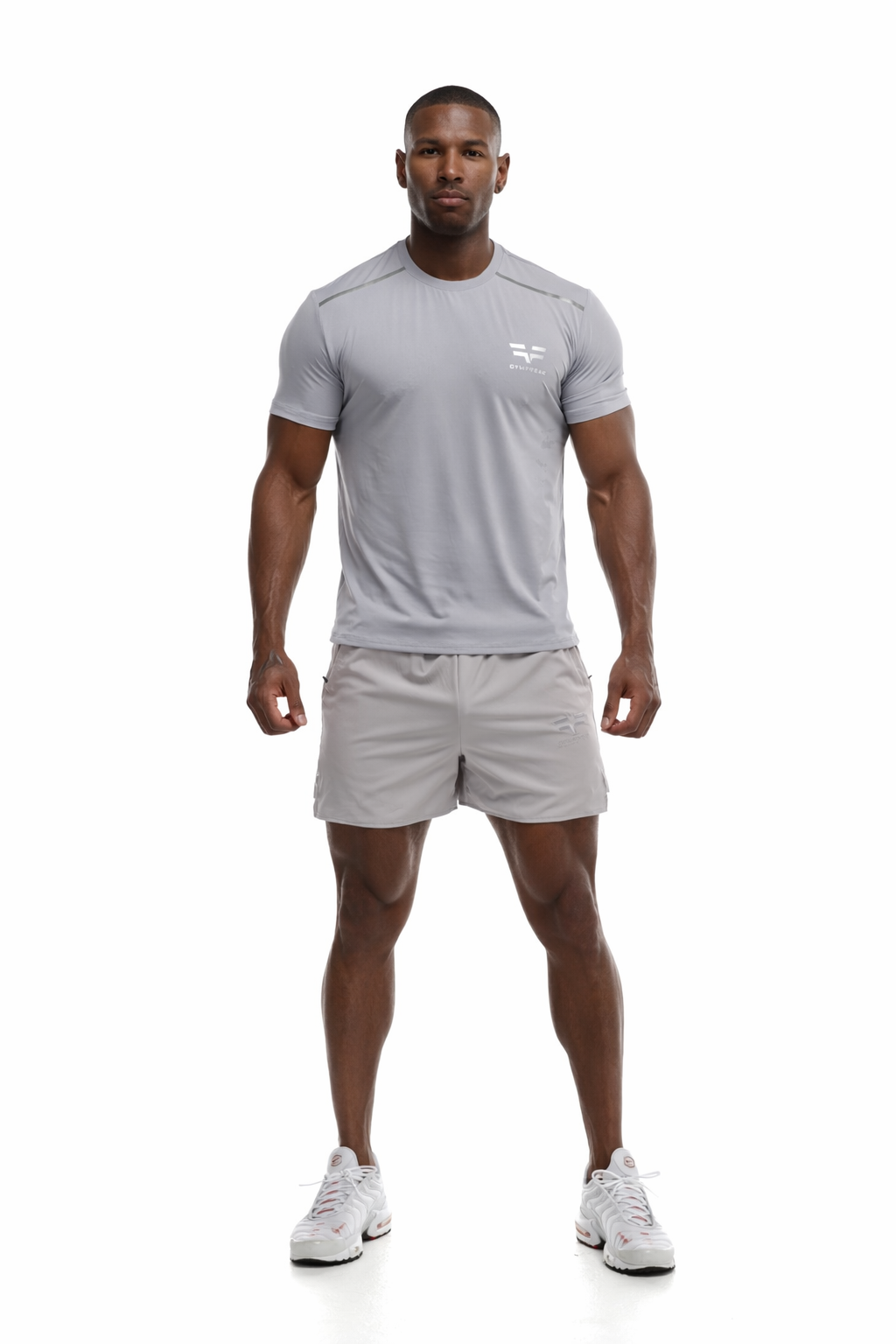 GymFreak Mens Fusion T-Shirt - Light Grey