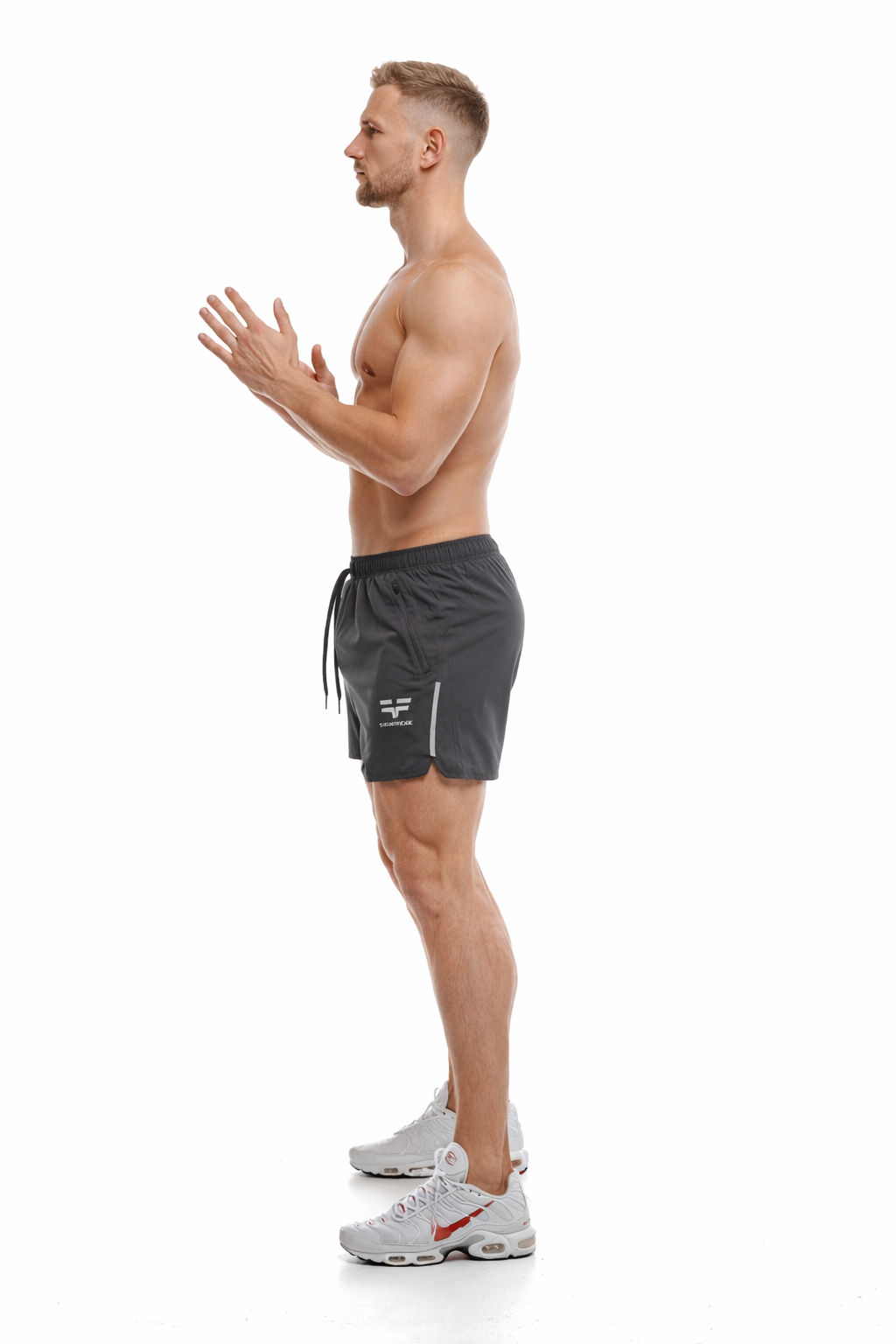 GymFreak Mens Fusion Shorts - Charcoal- 3.5 inch