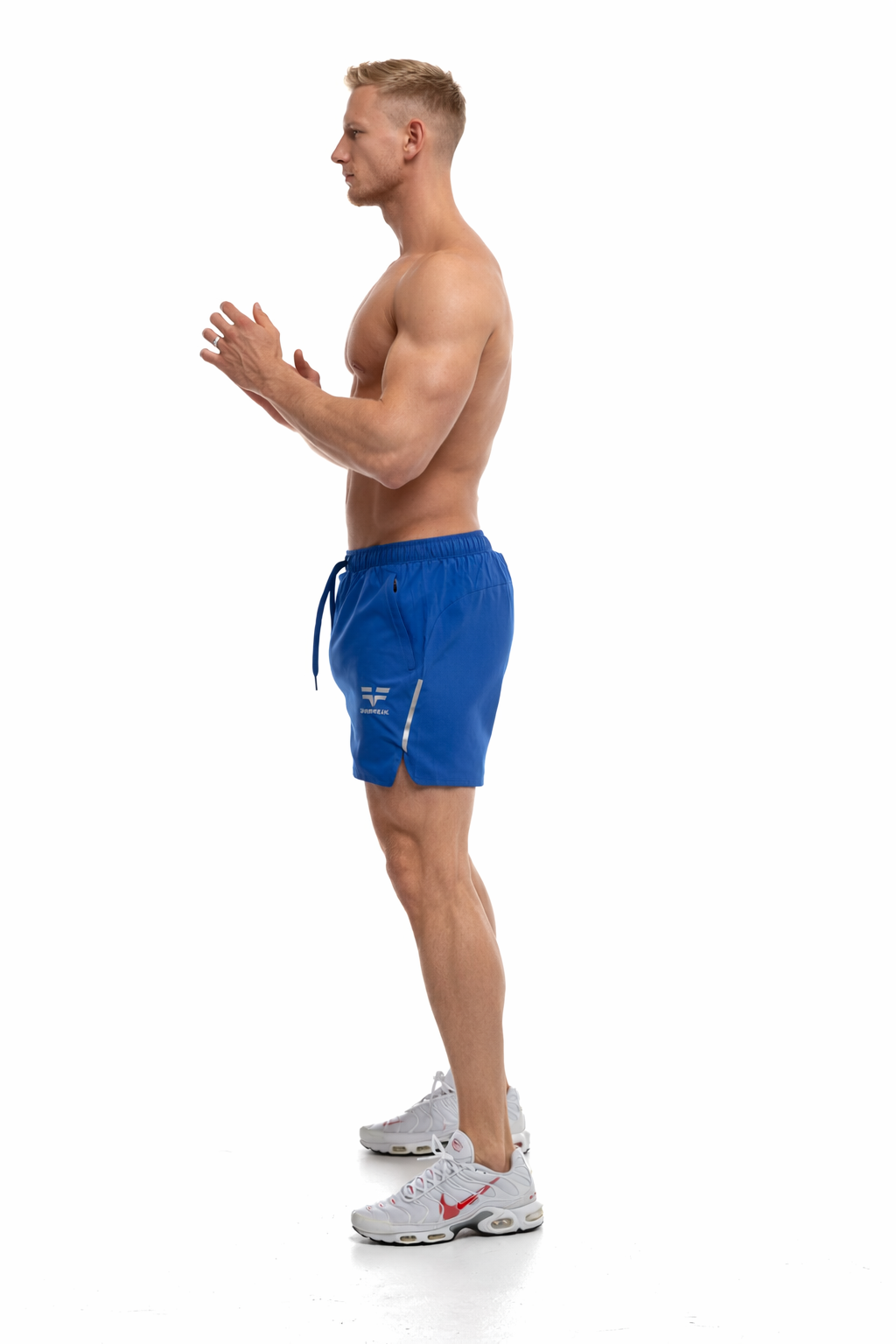GymFreak Mens Fusion Shorts - Royal Blue - 3.5 inch