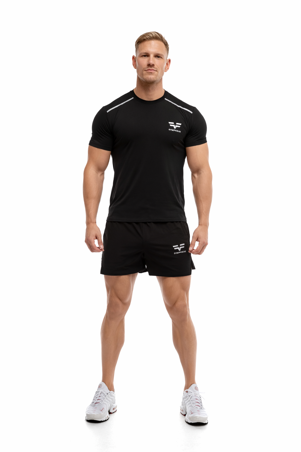 GymFreak Mens Fusion Shorts - Black - 3.5 inch
