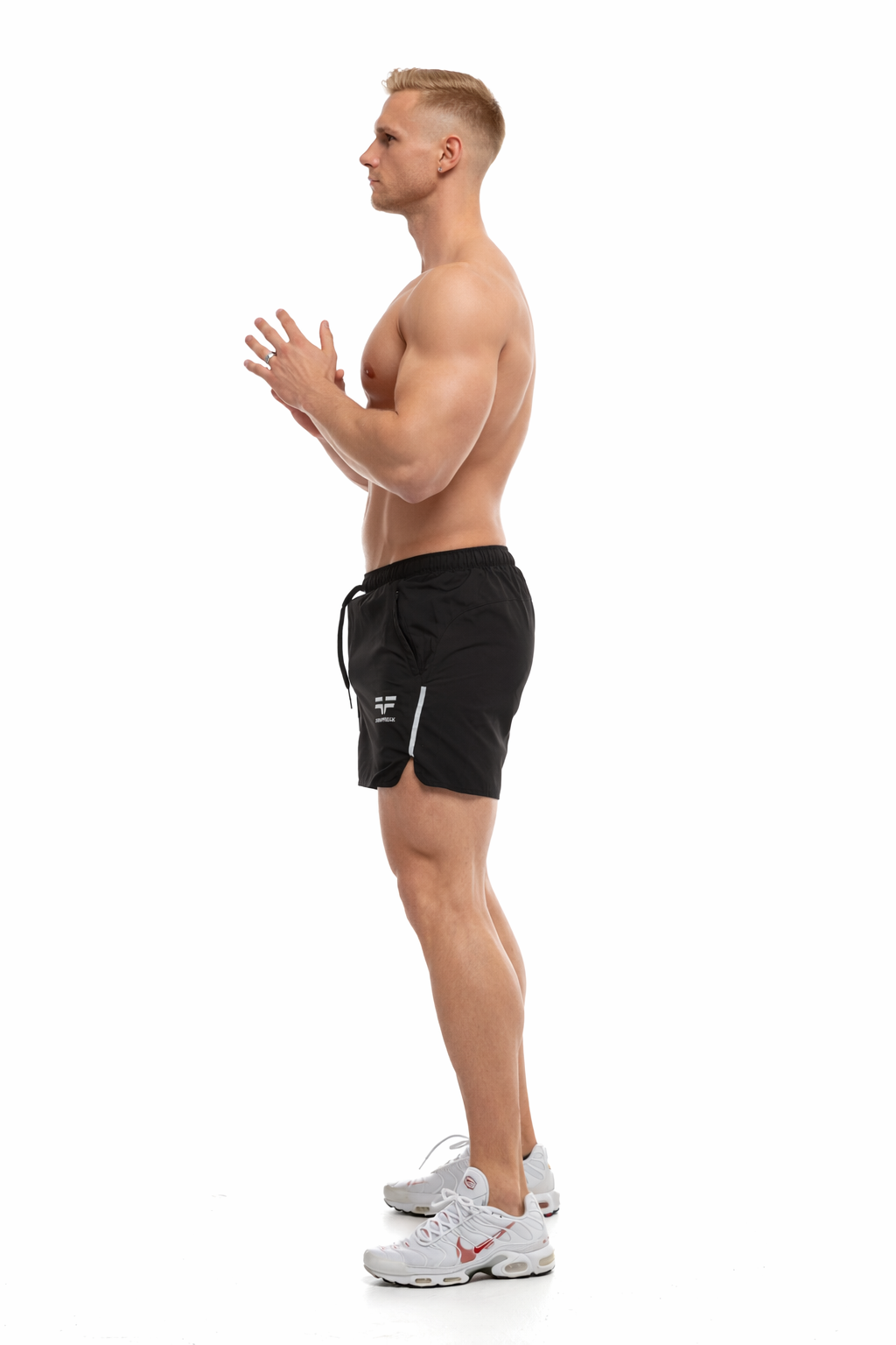 GymFreak Mens Fusion Shorts - Black - 3.5 inch