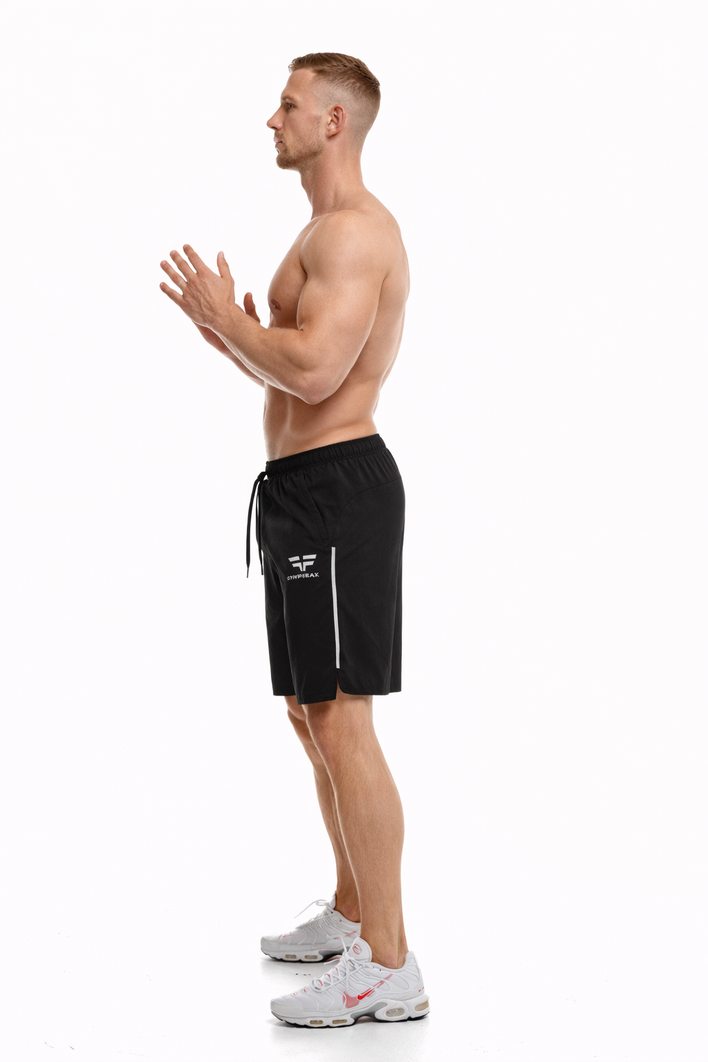 GymFreak Mens Fusion Shorts - Black - 7 inch
