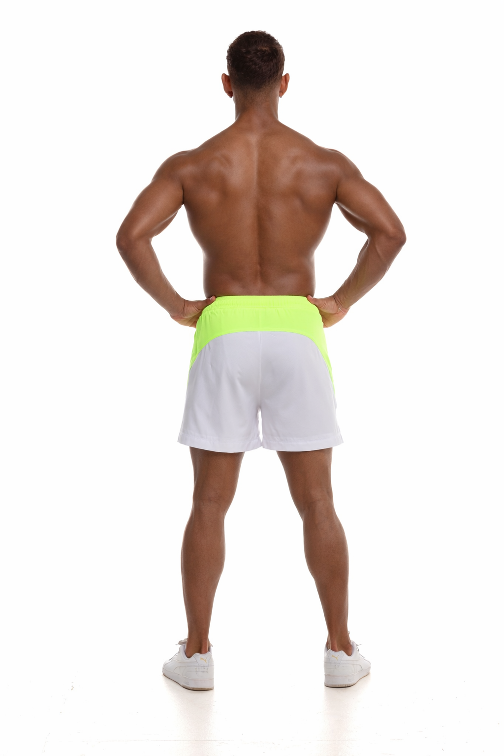 GymFreak Mens Neon Pro Shorts - Neon Yellow - 3.5 inch