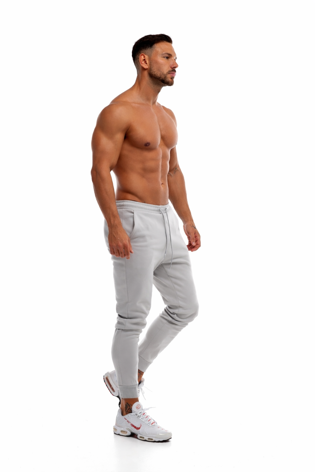 GymFreak Mens Power Joggers - Light Grey