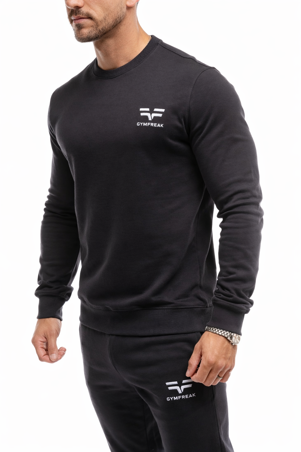 GymFreak Mens Power Sweatshirt - Charcoal