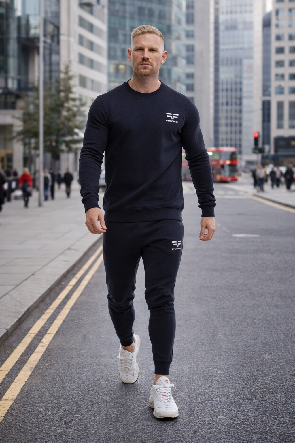 GymFreak Mens Power Joggers - Navy Blue