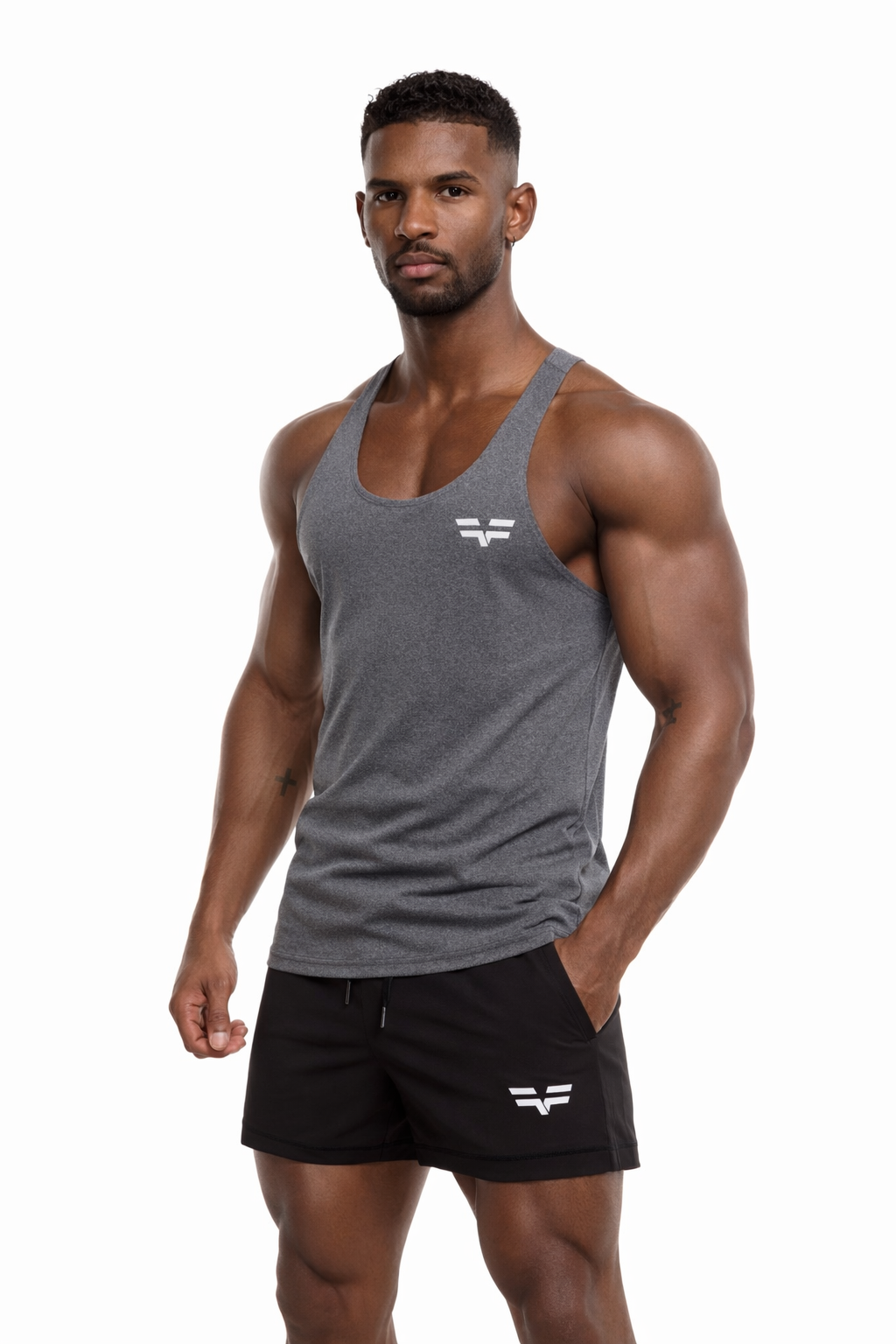GymFreak Mens Active Vest - Grey