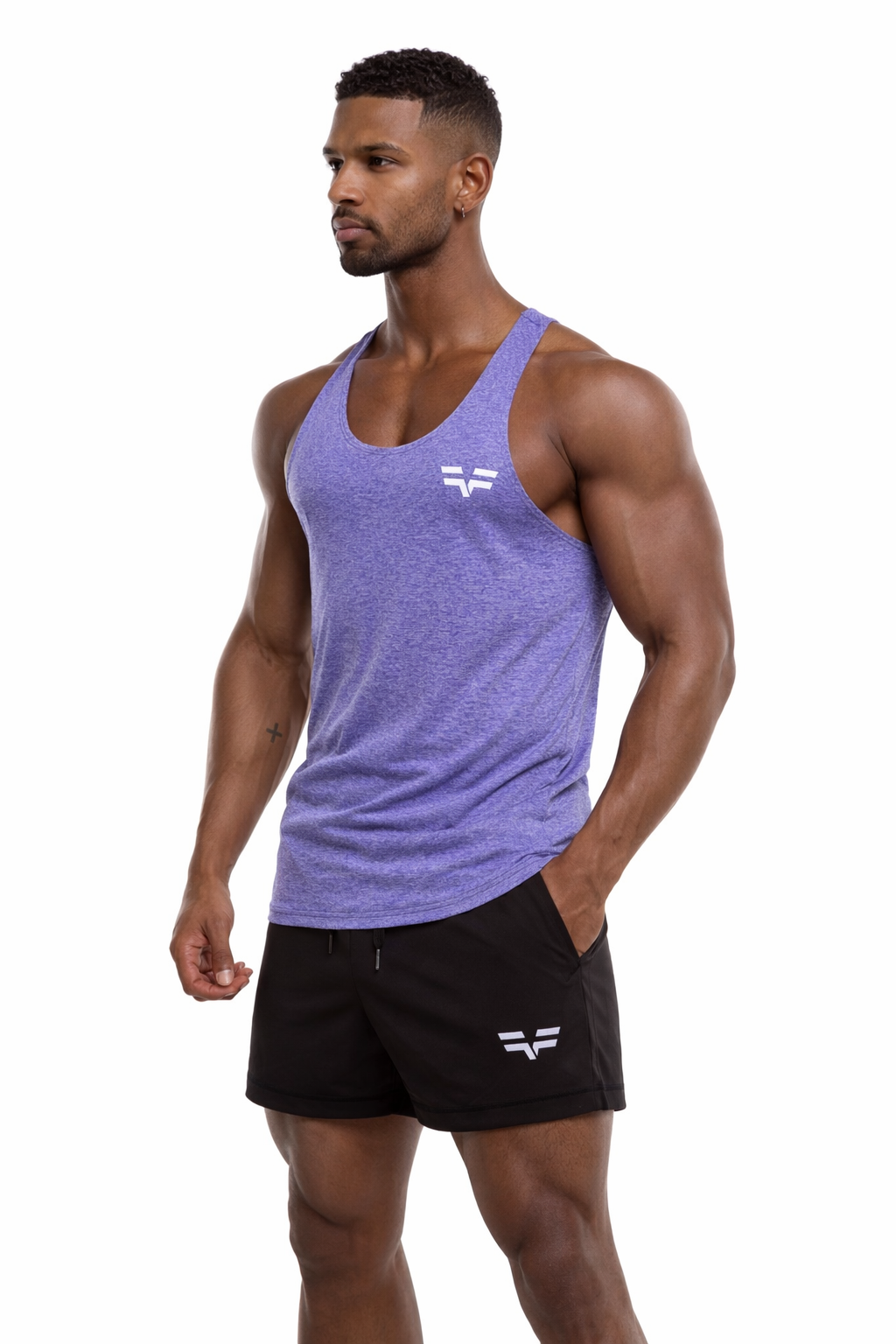 GymFreak Mens Active Vest - Purple