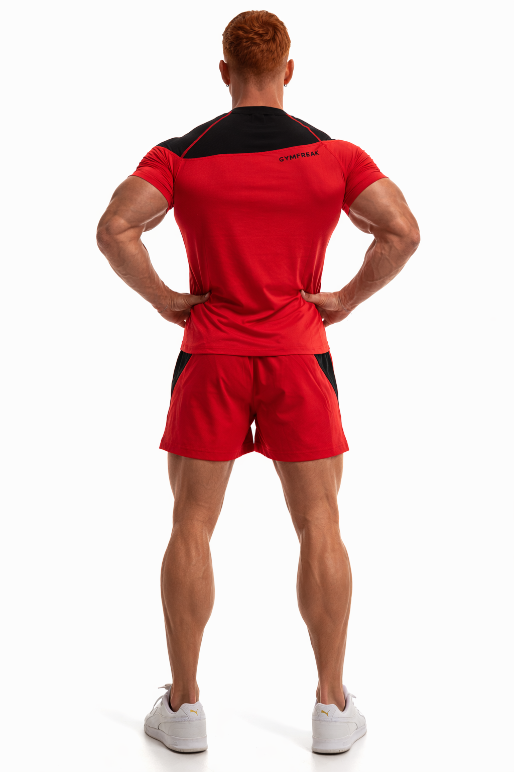 GymFreak Mens Pro T-Shirt - Red/Black