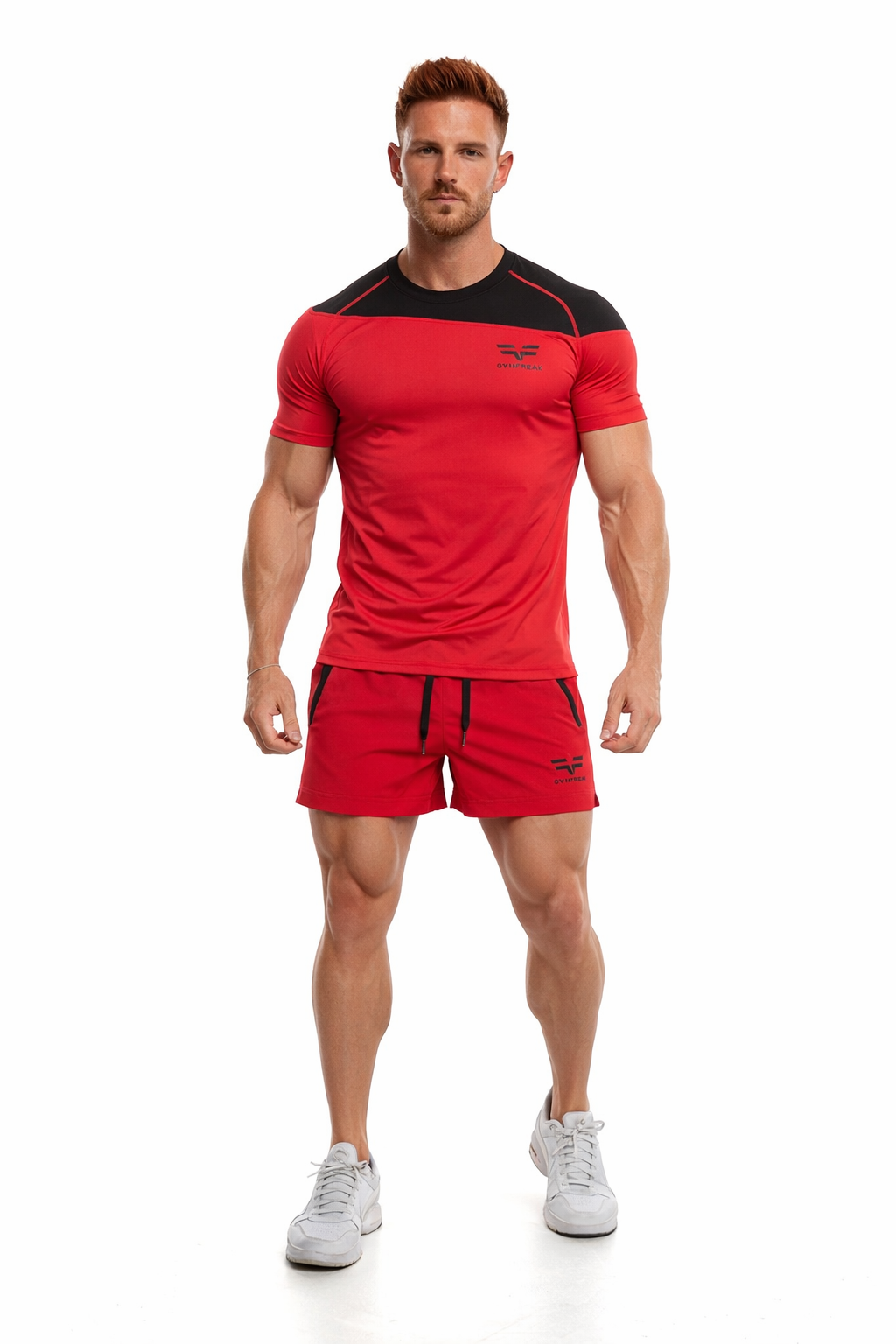 GymFreak Mens Pro T-Shirt - Red/Black