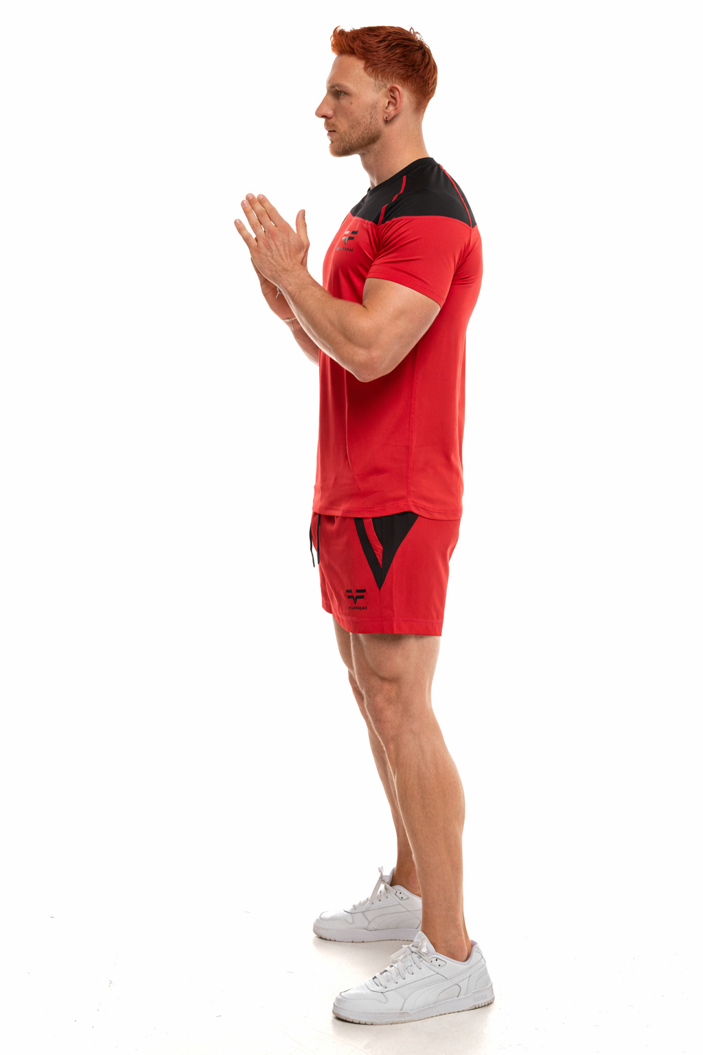 GymFreak Mens Pro T-Shirt - Red/Black