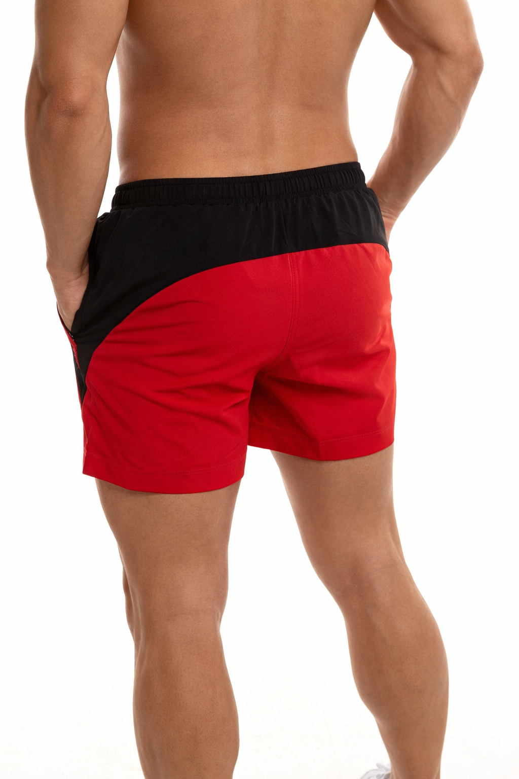 GymFreak Mens Pro Shorts - Red/Black - 3.5 inch