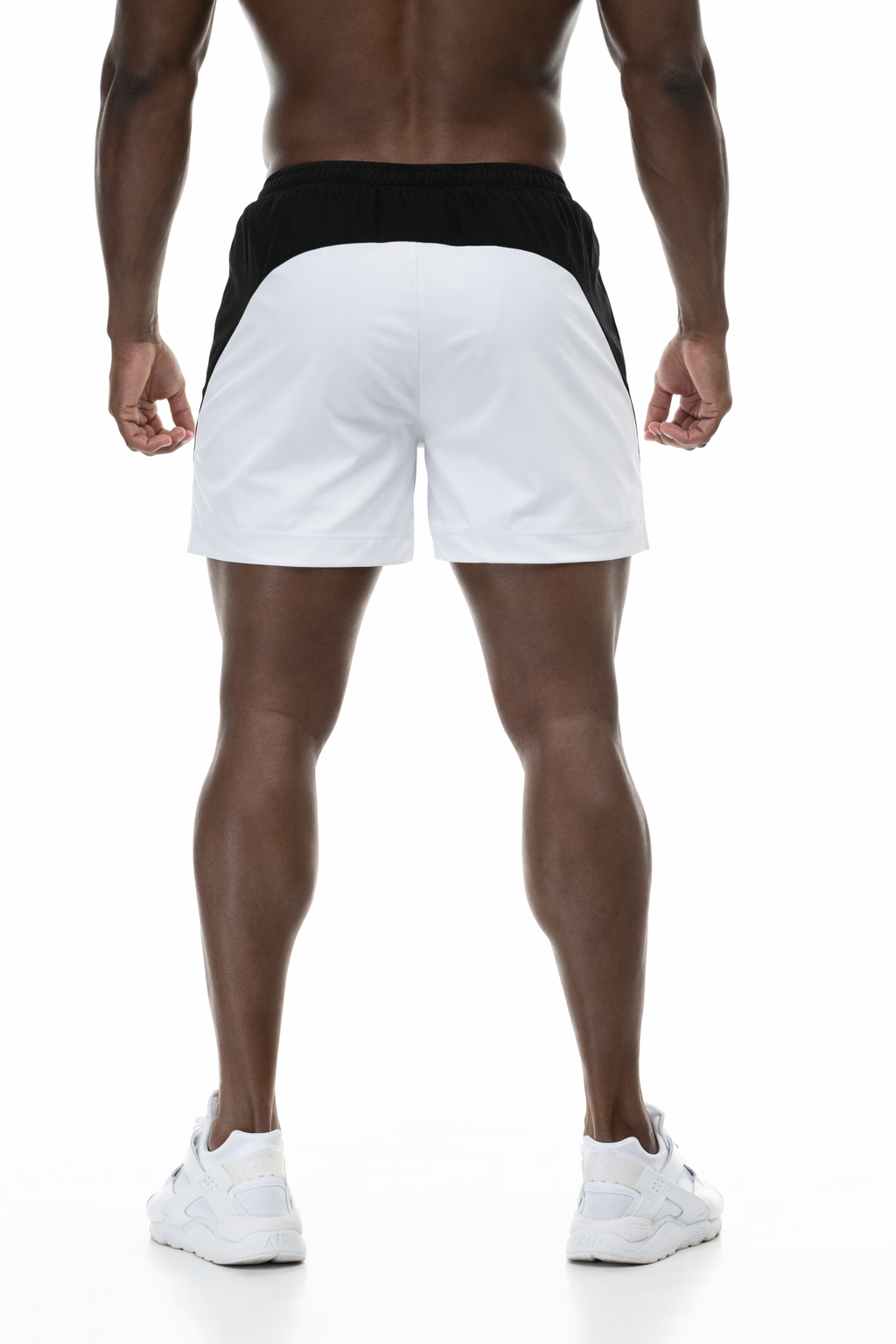 GymFreak Mens Pro Shorts - White - 3.5 inch