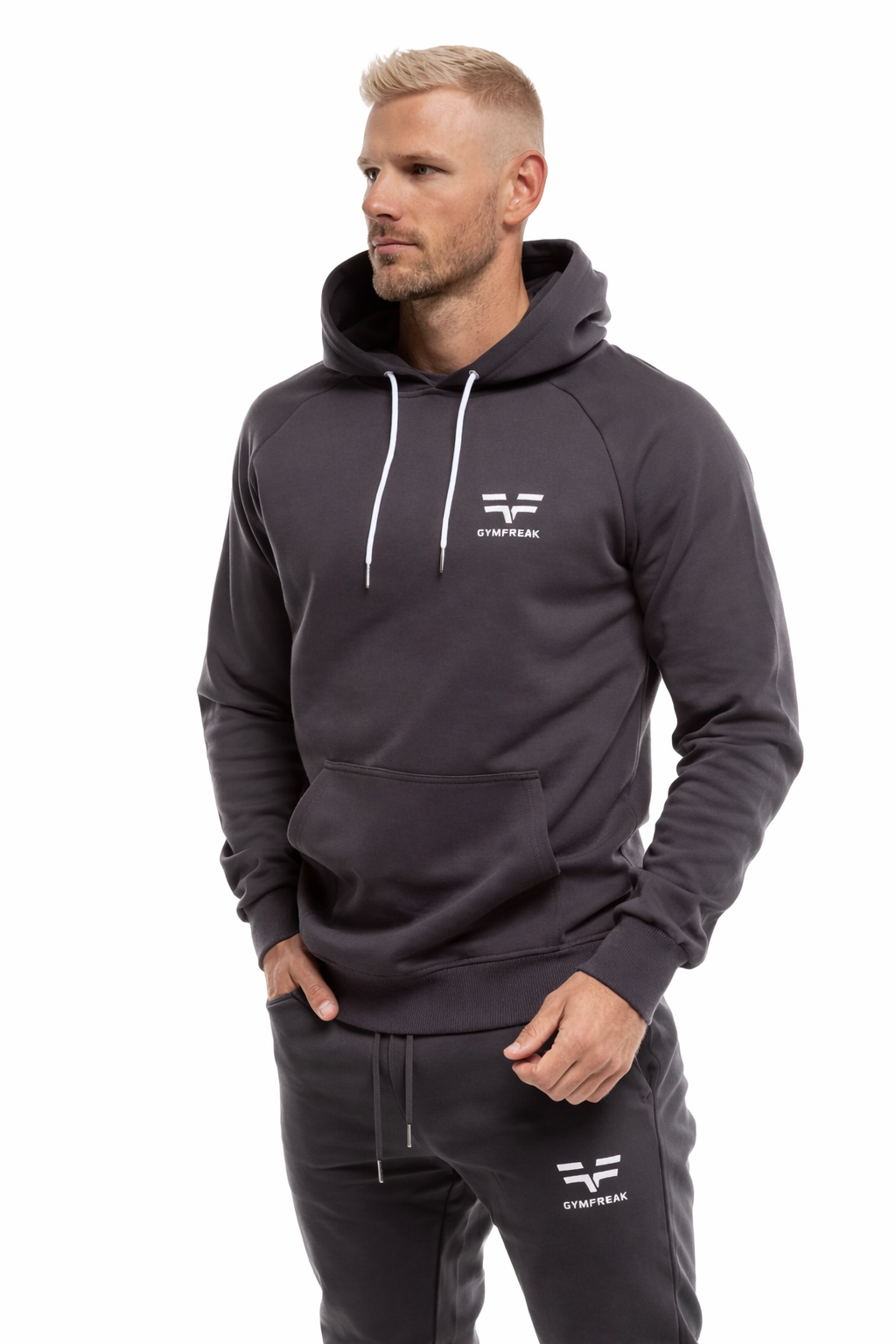 GymFreak Mens Power Hoodie - Charcoal