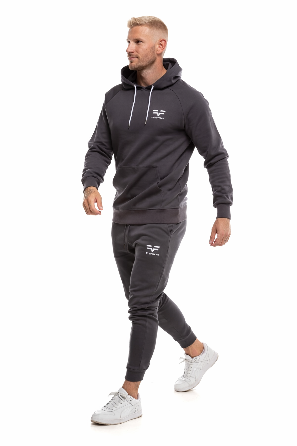 GymFreak Mens Power Hoodie - Charcoal