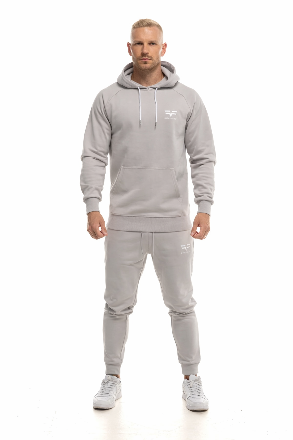 GymFreak Mens Power Hoodie - Light Grey