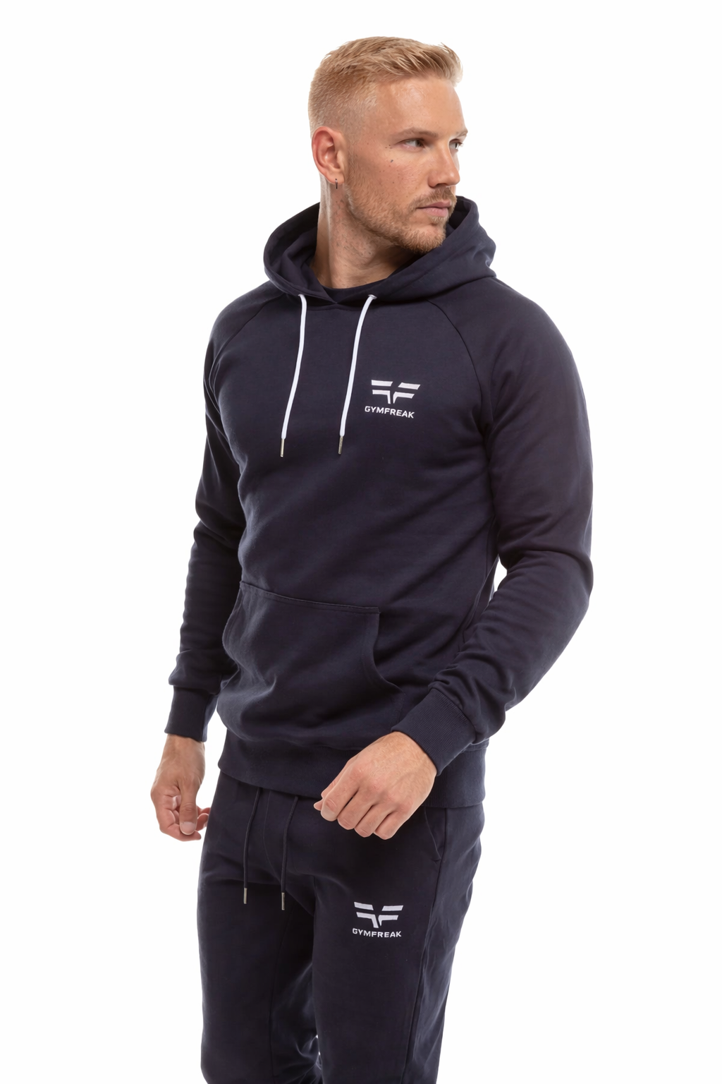 GymFreak Mens Power Hoodie - Navy Blue