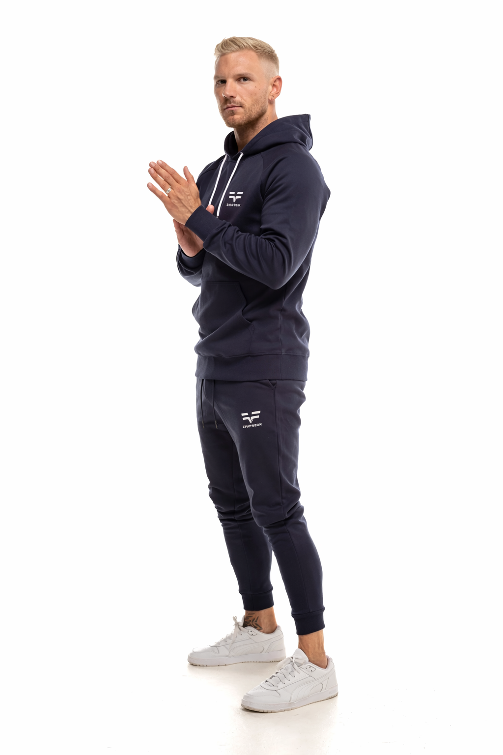 GymFreak Mens Power Hoodie - Navy Blue