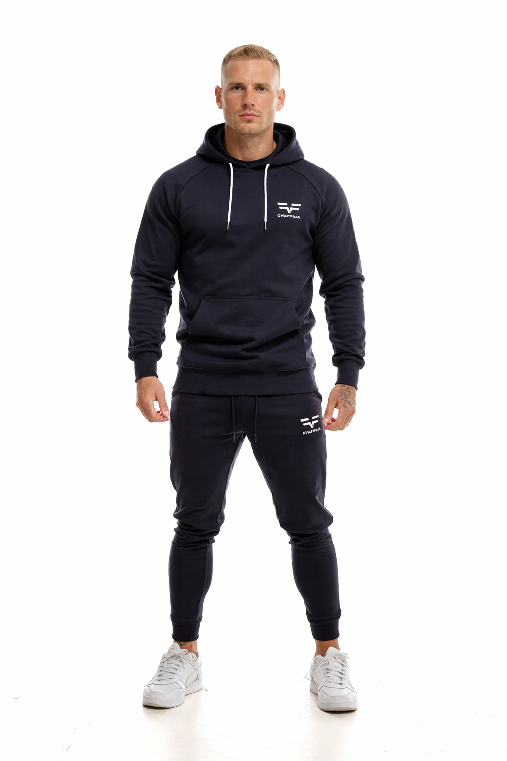 GymFreak Mens Power Hoodie - Navy Blue