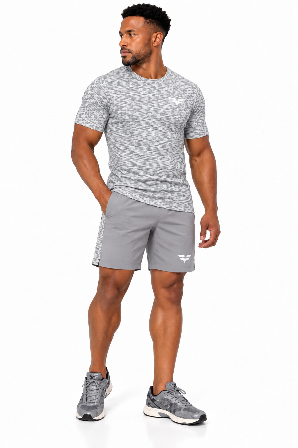 GymFreak Mens PRIME T-shirt - Silver Grey