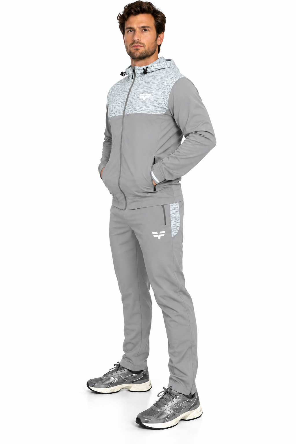 GymFreak Mens PRIME Jacket - Silver Grey
