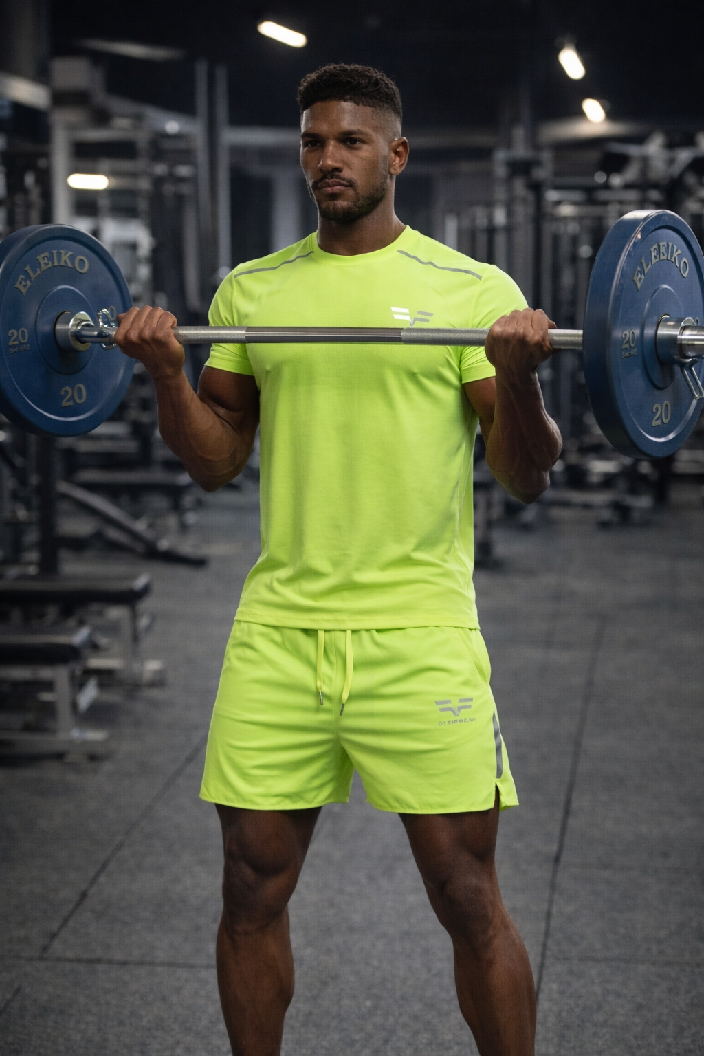 GymFreak Mens Neon Fusion T-Shirt - Neon Yellow