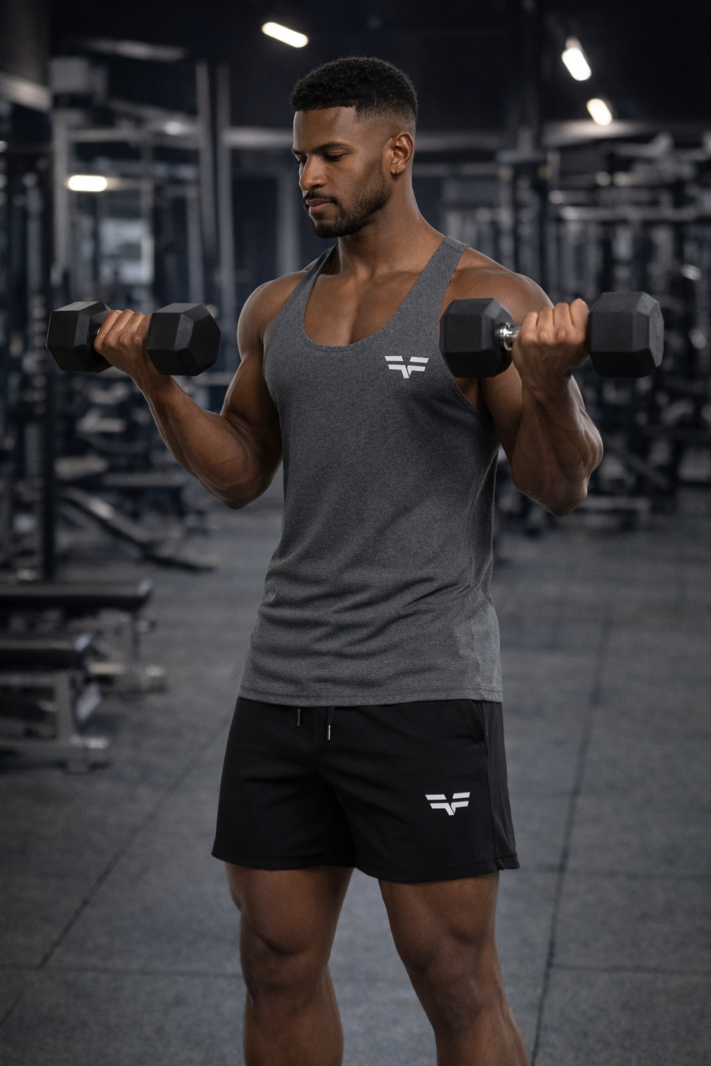 GymFreak Mens Active Vest - Grey