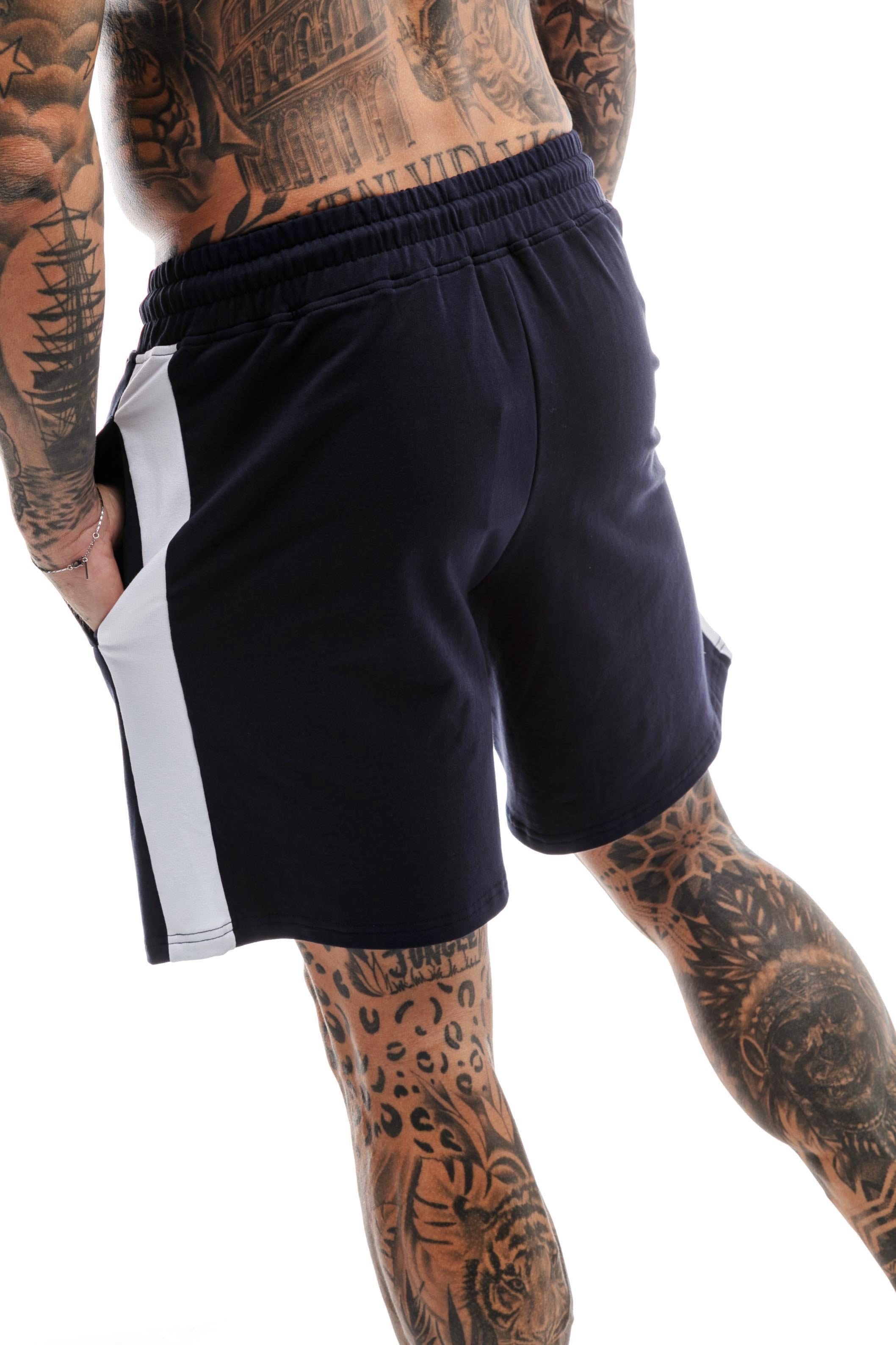 GymFreak Mens Icon Range Shorts - Navy Blue - 7 inch