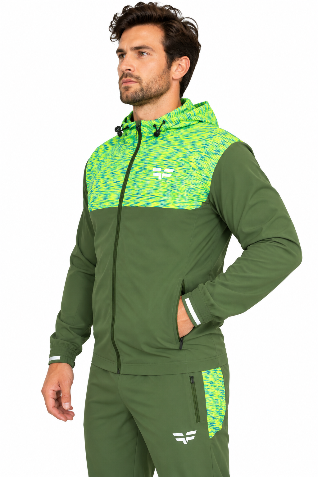 GymFreak Mens PRIME Jacket - Olive Green