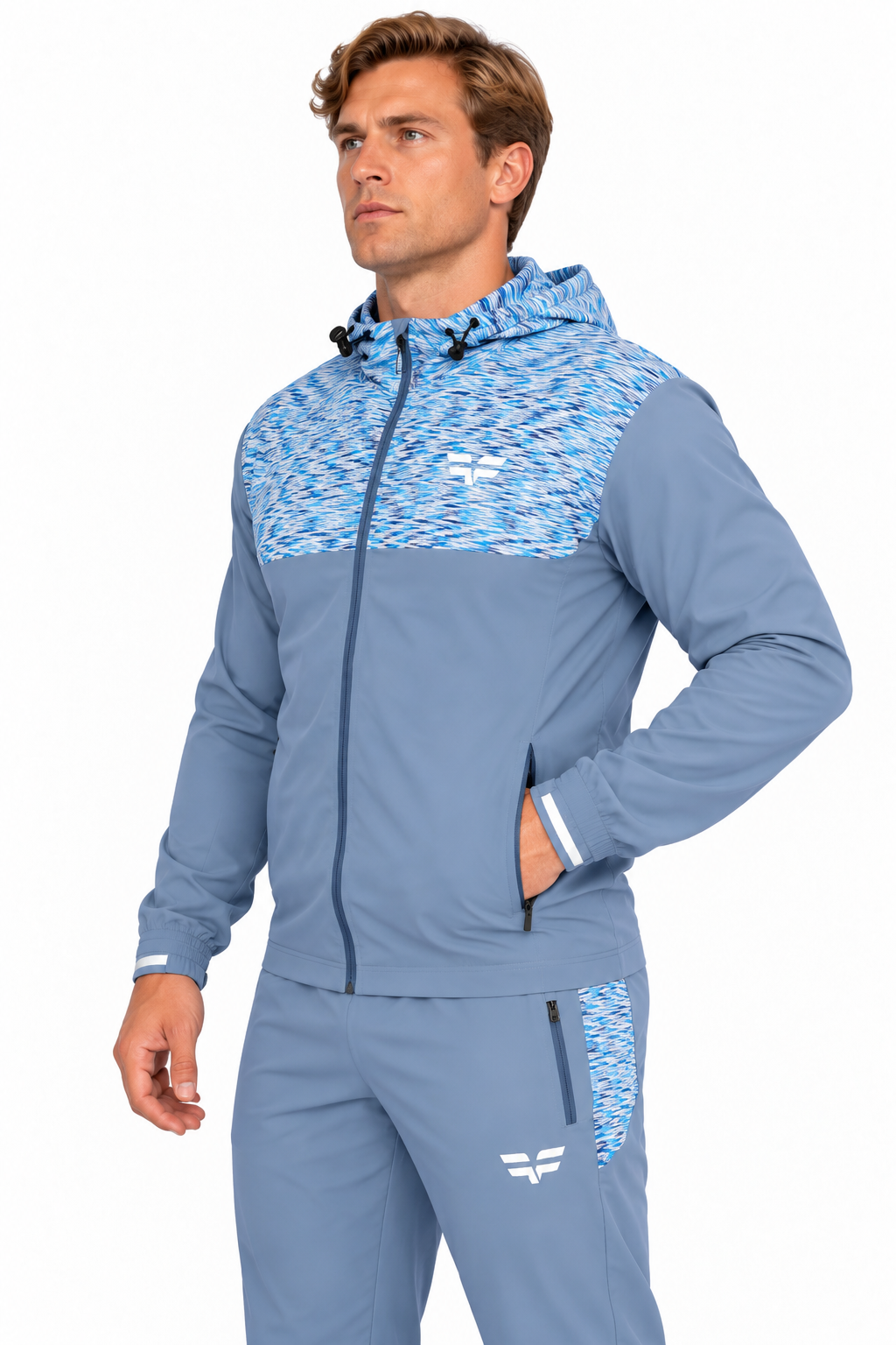GymFreak Mens PRIME Jacket - Sky Blue