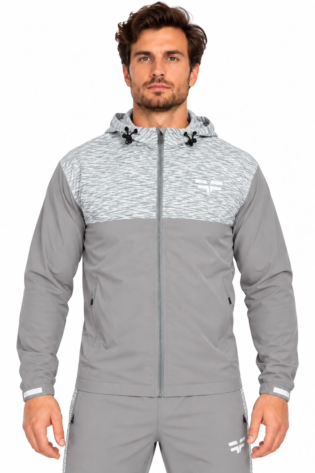 GymFreak Mens PRIME Jacket - Silver Grey
