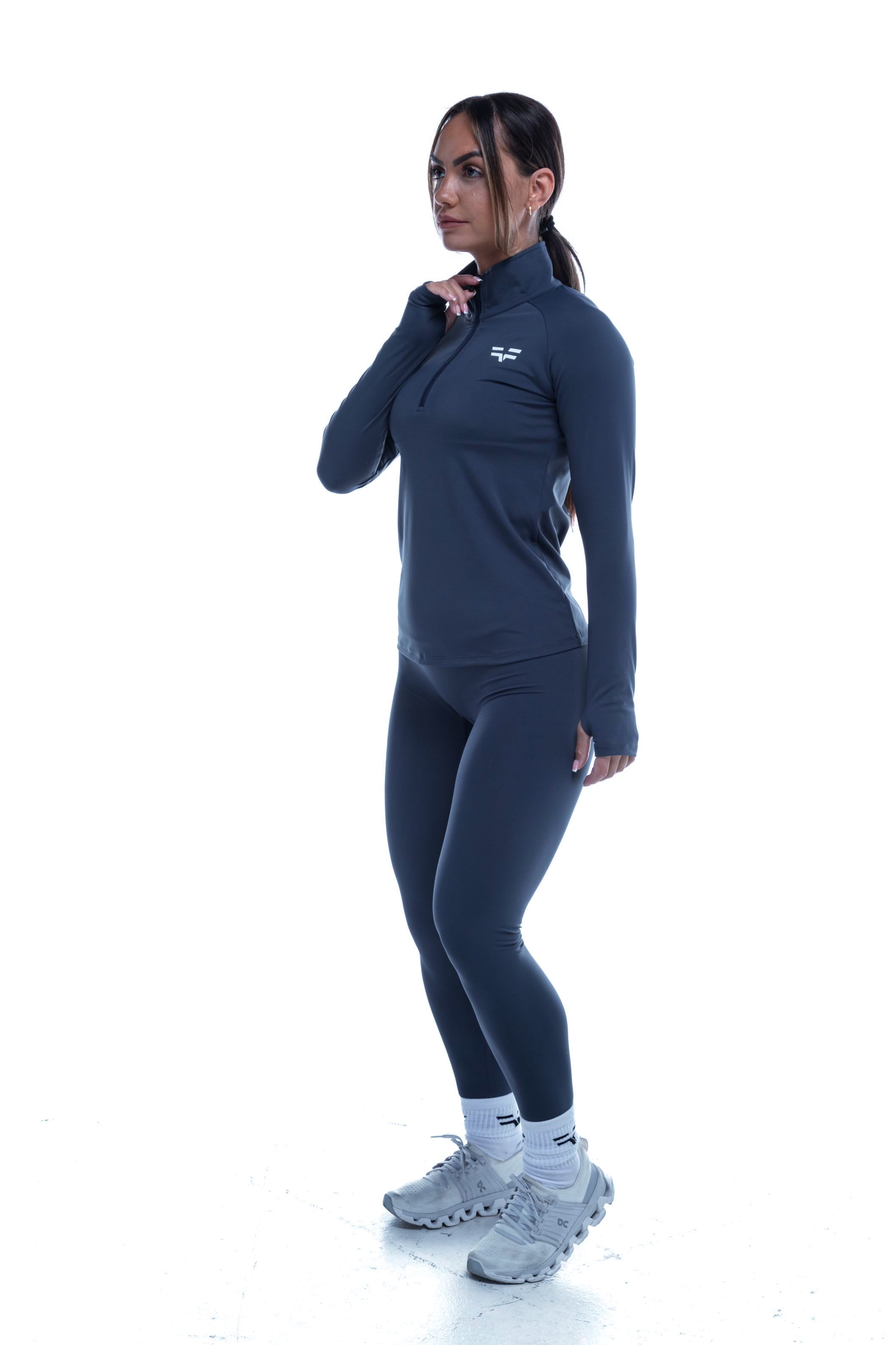 GymFreak Women's Vision 3/4 Zip Top - Blue