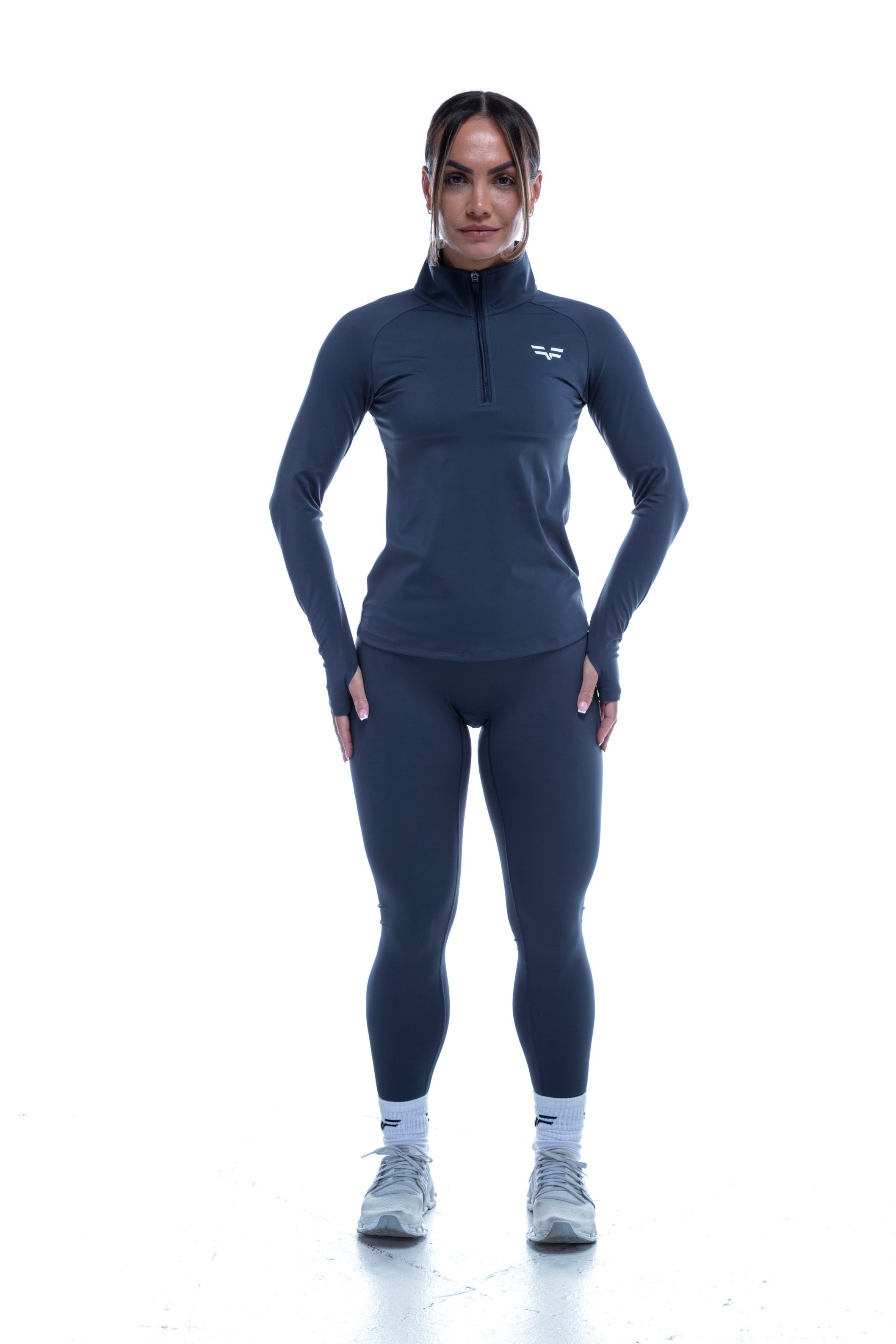 GymFreak Women's Vision 3/4 Zip Top - Blue