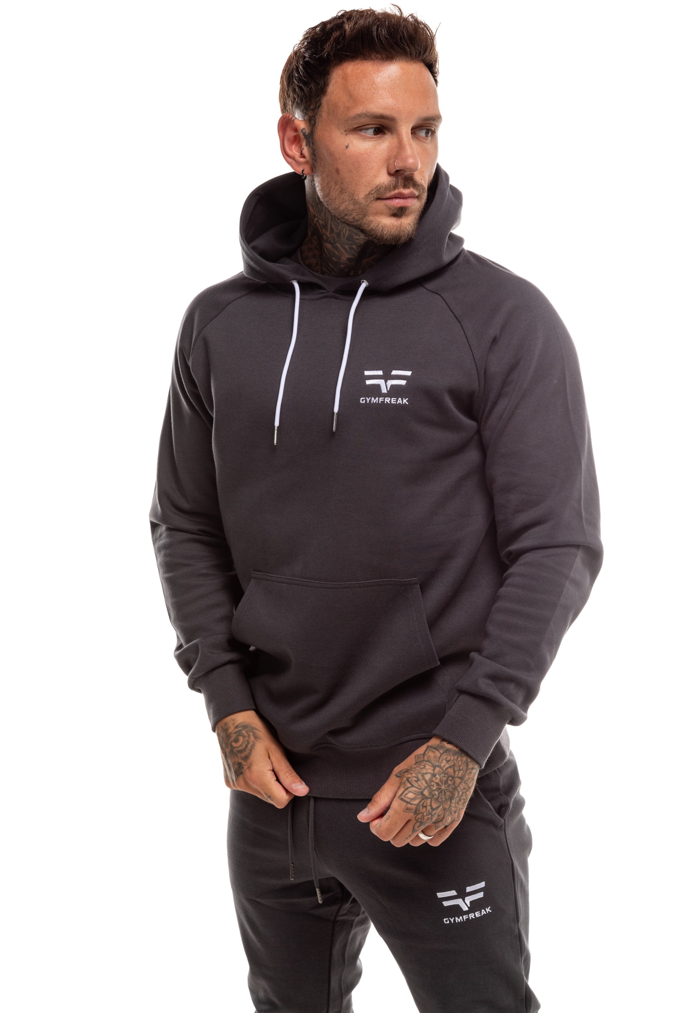 GymFreak Mens Power Hoodie - Charcoal